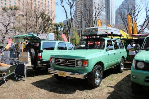 2018.03.24　東京アウトサイドフェスティバルにて出展♪ランクル60丸目フェイスのランクル80　デモカー♪